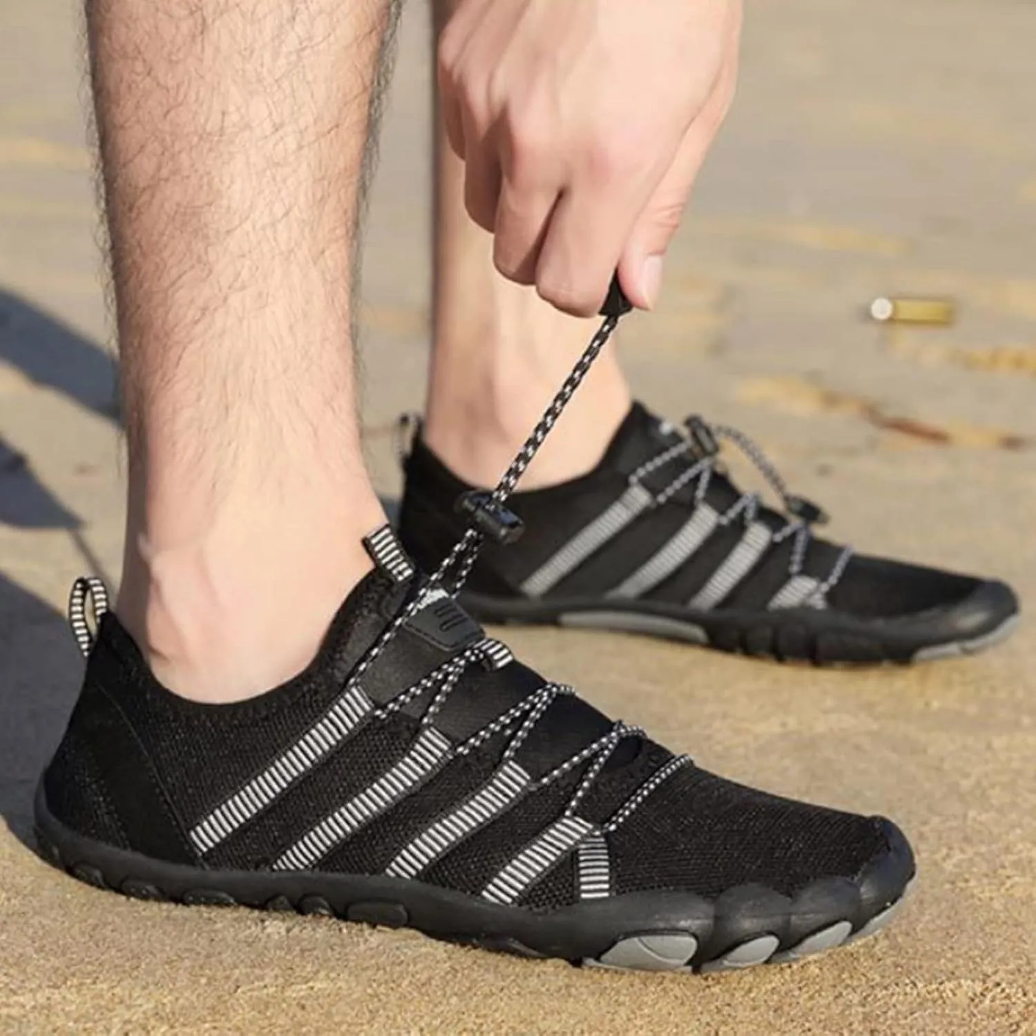 Mens Wading Shoes Outdoor Swim Sports Shoes Flat Breathable Quick-Dry Kayaking Shoe Grounded Hiking Footwear