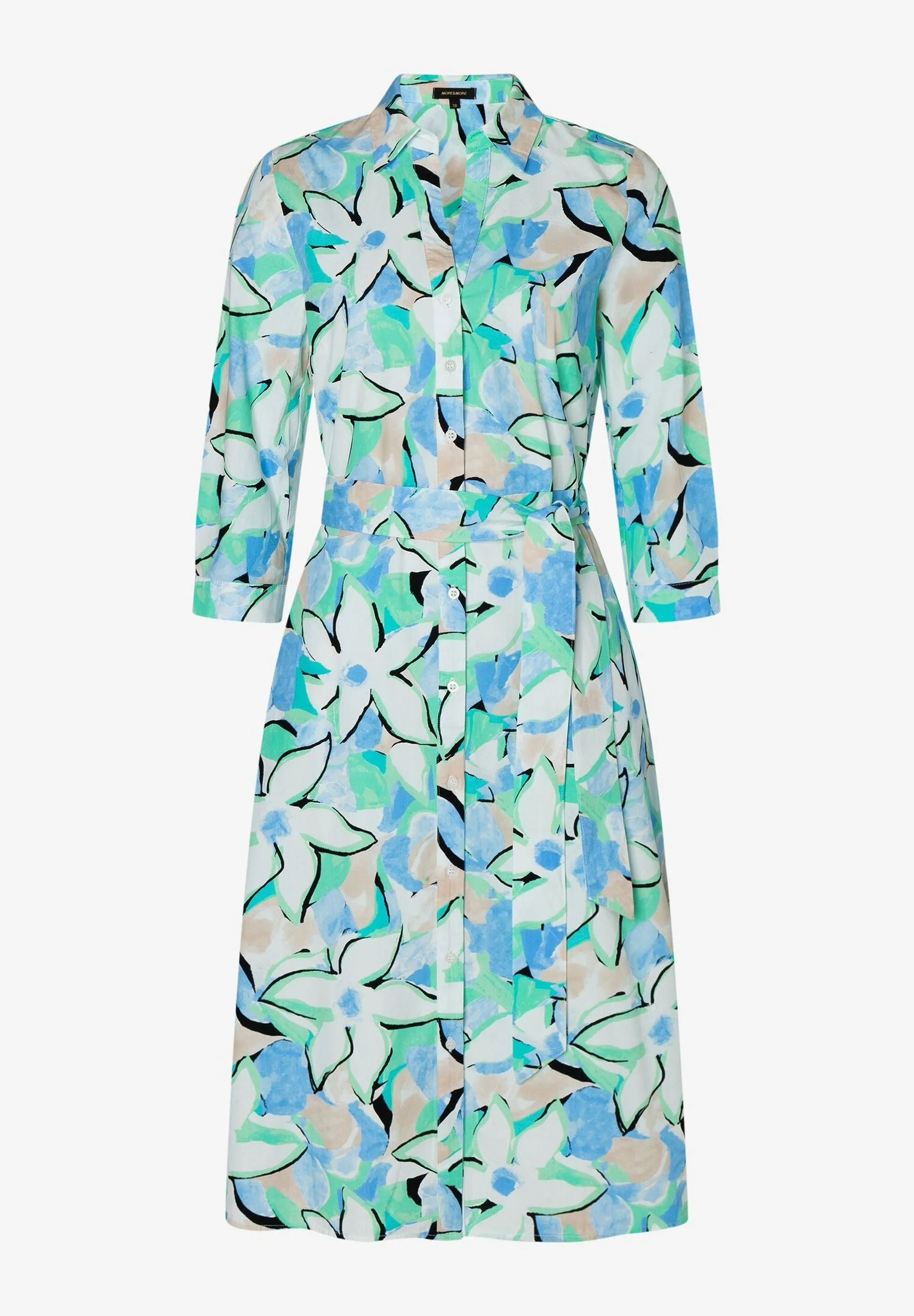 More & More Floral Print Shirt Dress