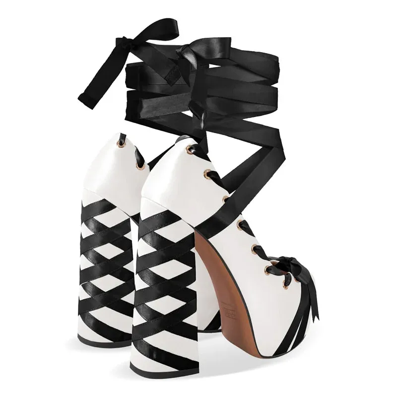 My Last Confession Chunky Heel Shoes