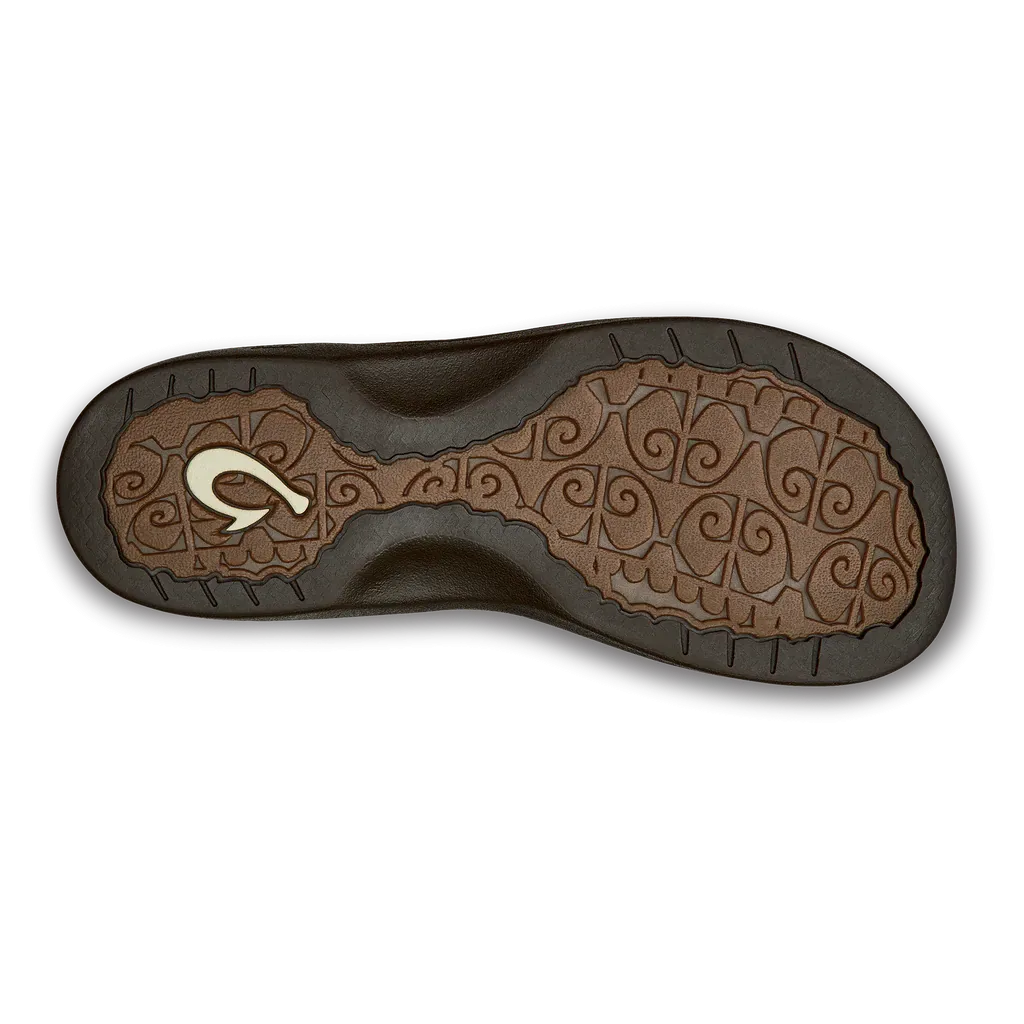 Olukai Ohana Womenˆ«¢s Dark Java Leather Beach Sandal