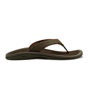Olukai Ohana Womenˆ«¢s Dark Java Leather Beach Sandal