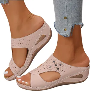 Orthopedic Sandals for Women 2025 Open Toe Slip On Flip Flops Summer Comfortable Dressy Soft Boho Beach Slippers