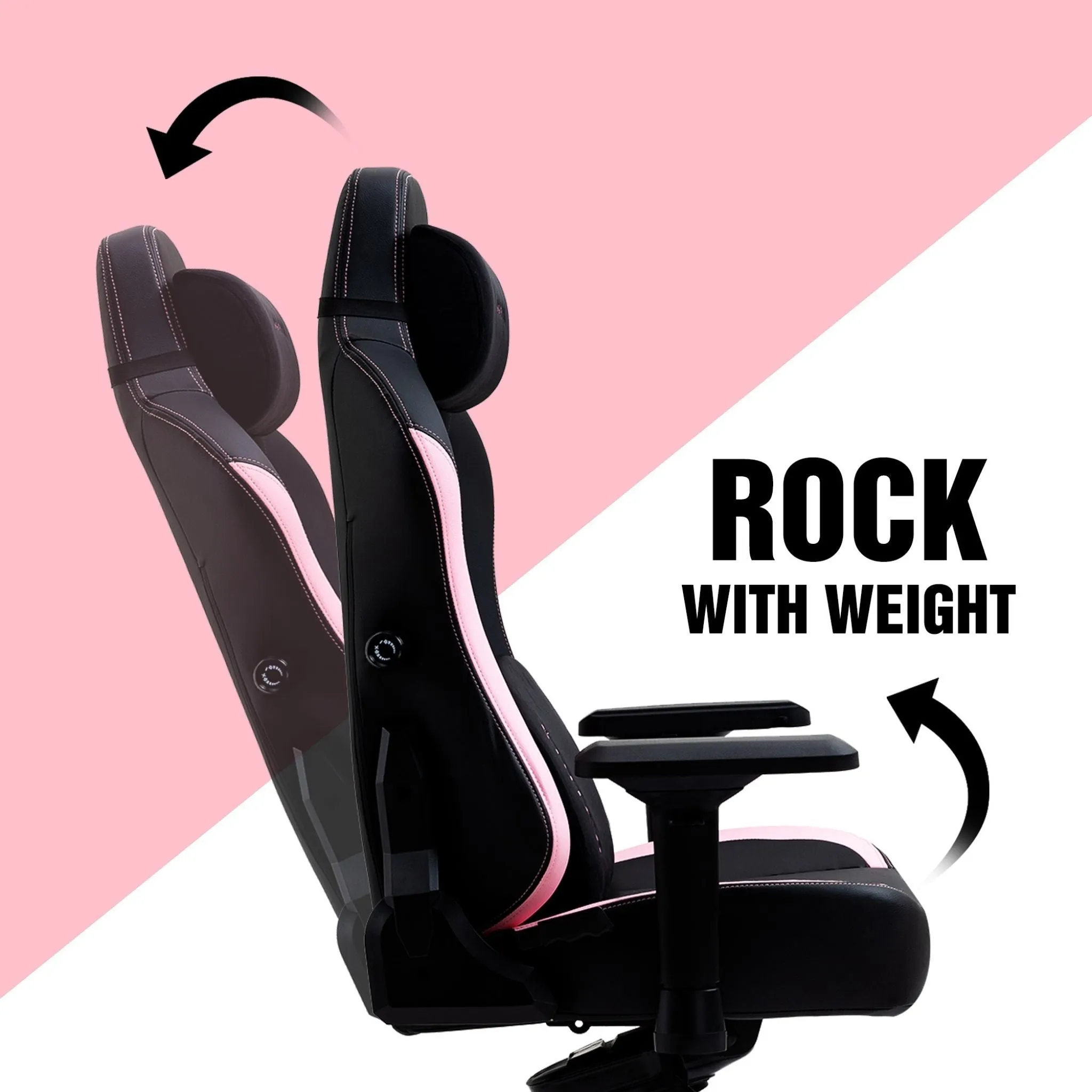 Osiris Series Gaming Chair With Massage Lumbar Pillow & 4D Armrest By HDCANADA - PINK