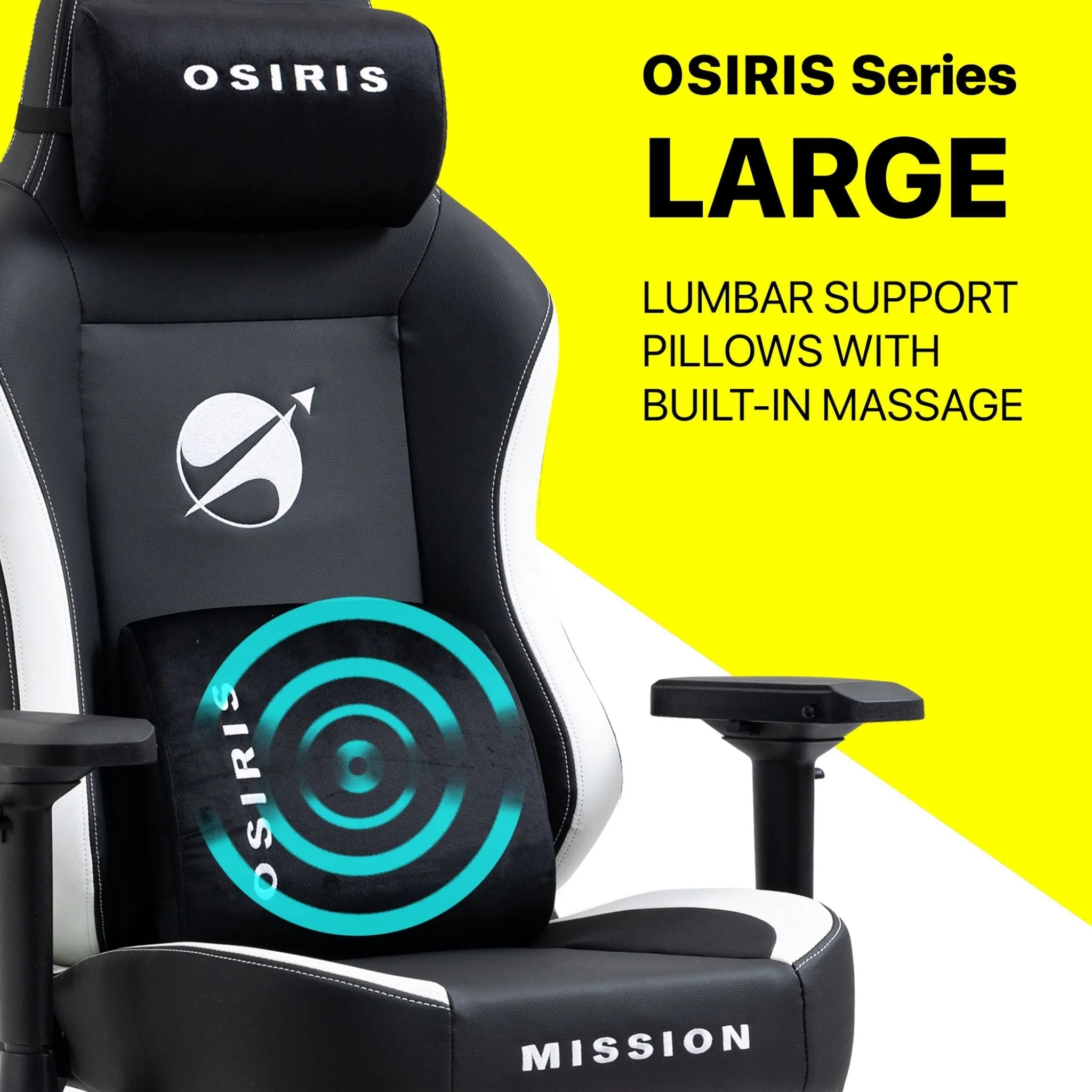 Osiris Series Gaming Chair With Massage Lumbar Pillow & 4D Armrest By HDCANADA