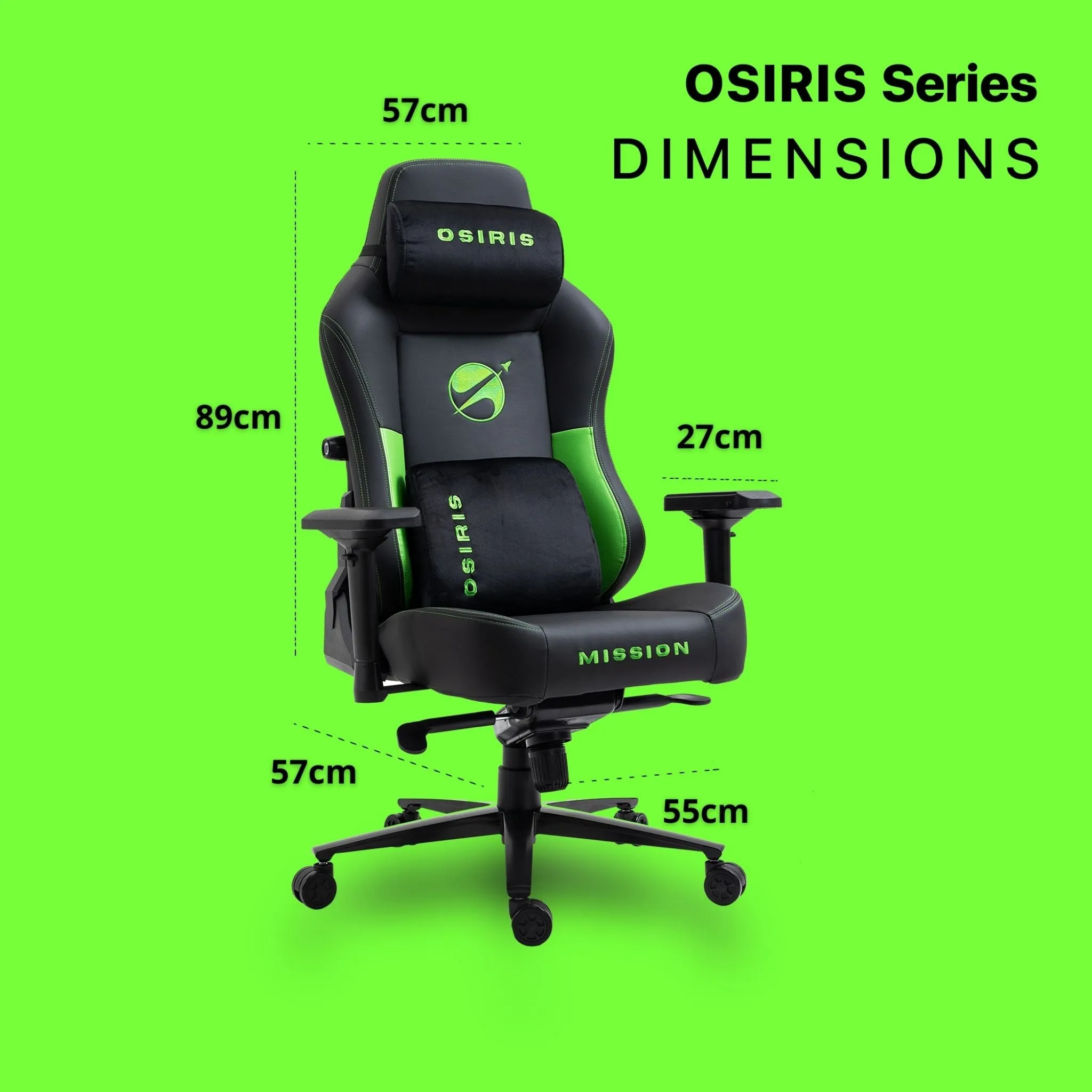 Osiris Series Gaming Chair With Massage Lumbar Pillow & 4D Armrest By HDCANADA