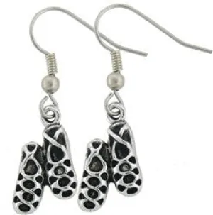 Pewter Ghillie Irish Soft Dance Shoes Earrings (RPEW13)