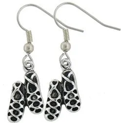 Pewter Ghillie Irish Soft Dance Shoes Earrings (RPEW13)