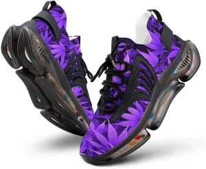 Purple Pot Leaf Weed Men's Running Sports Walking Shoes Athletic Training Shoe Breathable Non Slip Sneakers