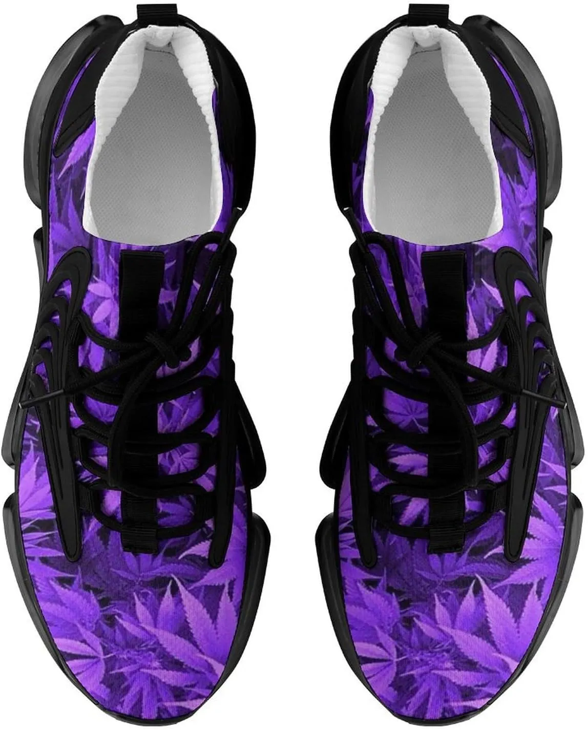 Purple Pot Leaf Weed Men's Running Sports Walking Shoes Athletic Training Shoe Breathable Non Slip Sneakers