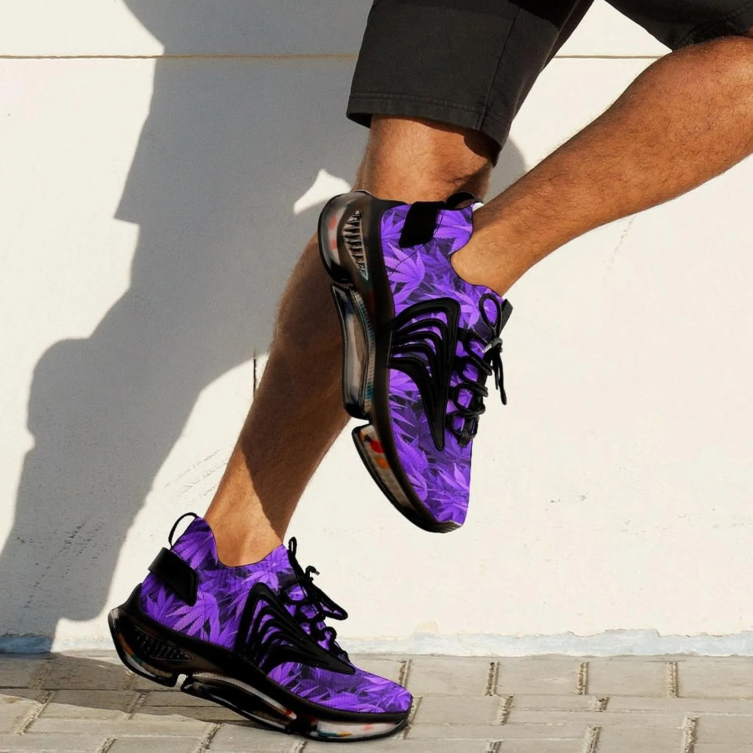 Purple Pot Leaf Weed Men's Running Sports Walking Shoes Athletic Training Shoe Breathable Non Slip Sneakers