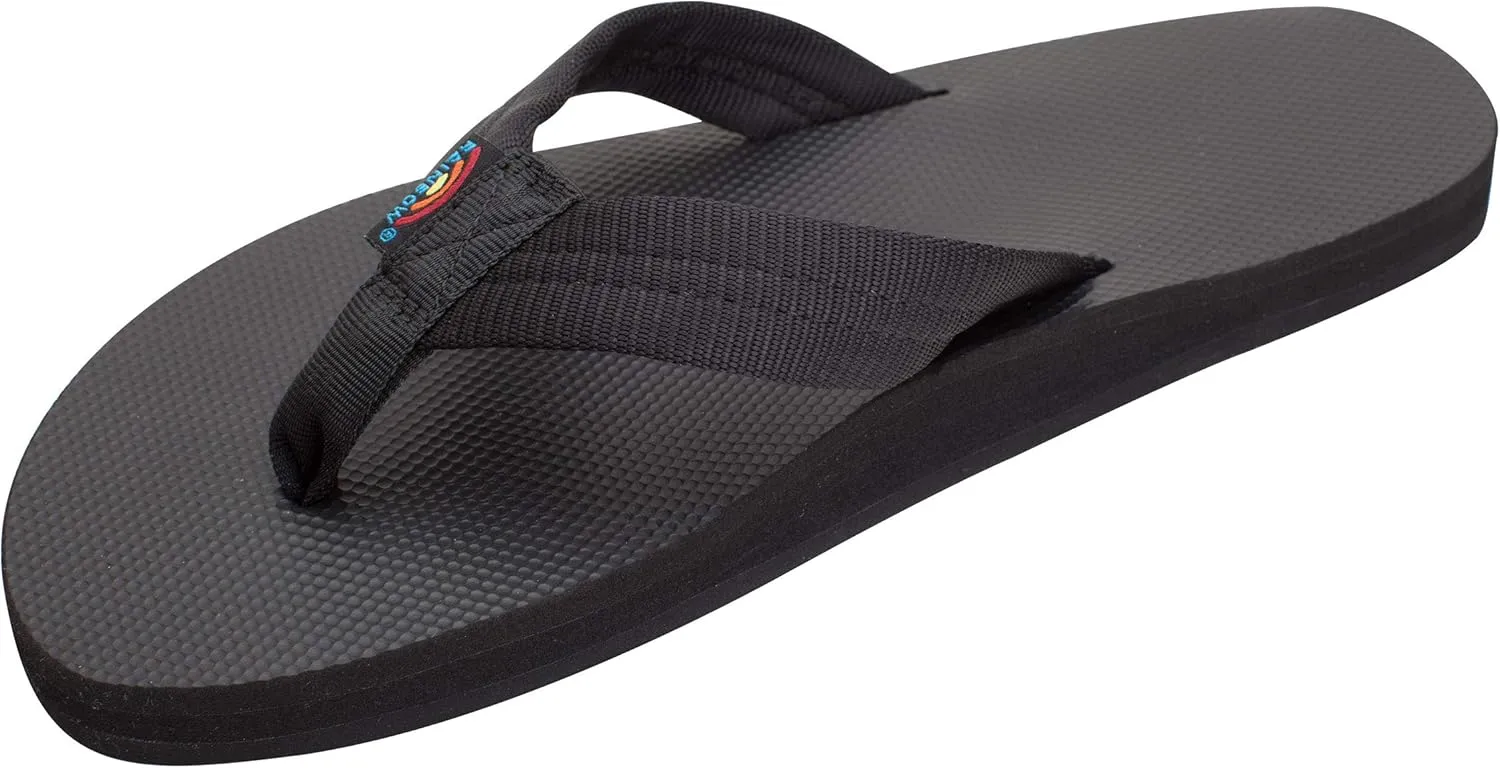 Rainbow Sandals Men's Single Layer Soft Top 1" EVA Rubber Filled Nylon Strap