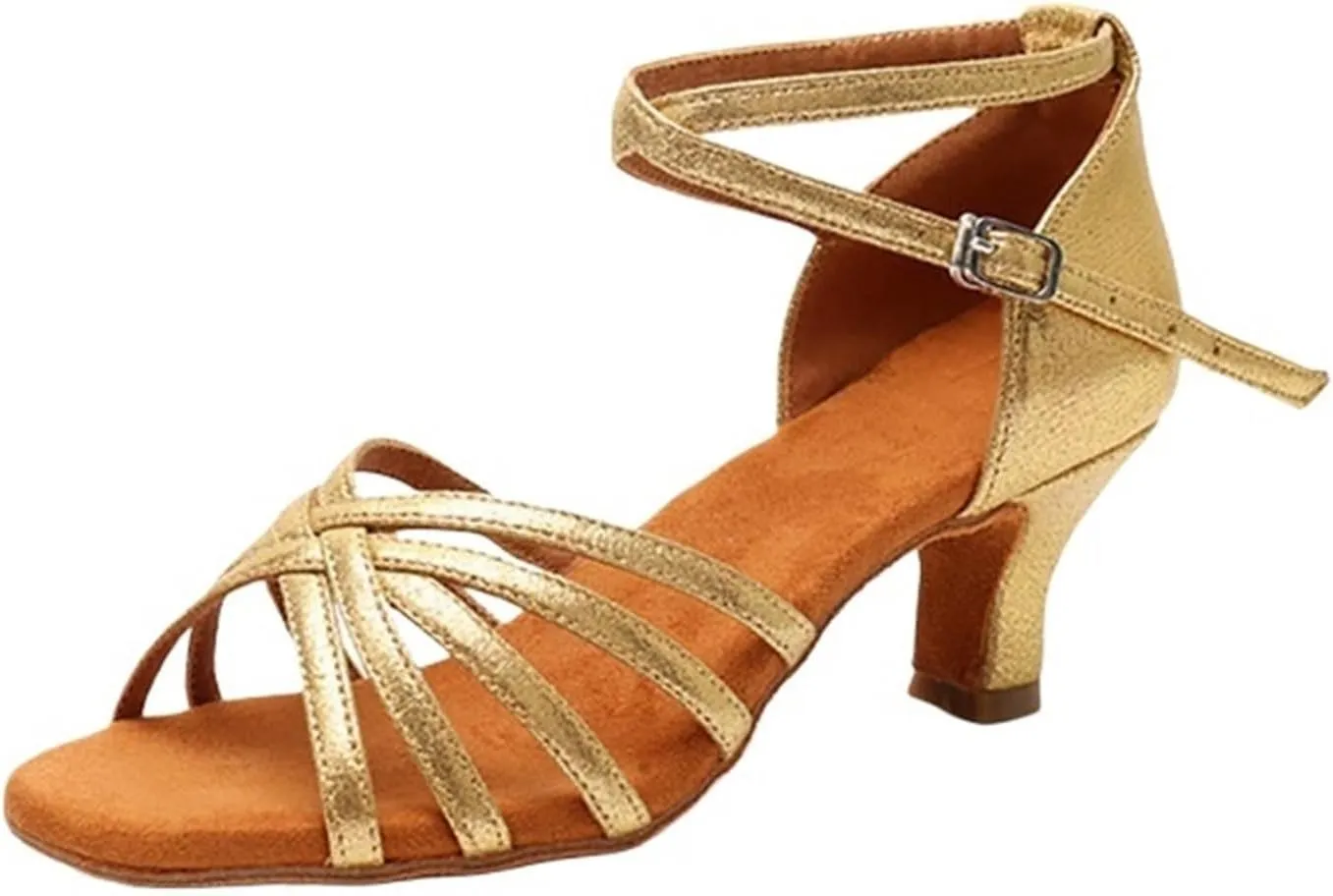 Satin Latin Dance Shoes For Women, Professional Node Heel, Salsa, Tango, Ballroom, 7cm, 5cm