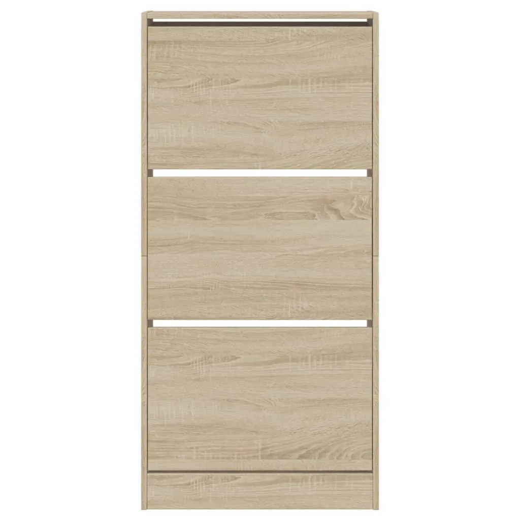 Shoe Cabinet Sonoma Oak 60x21x125.5 cm Engineered Wood