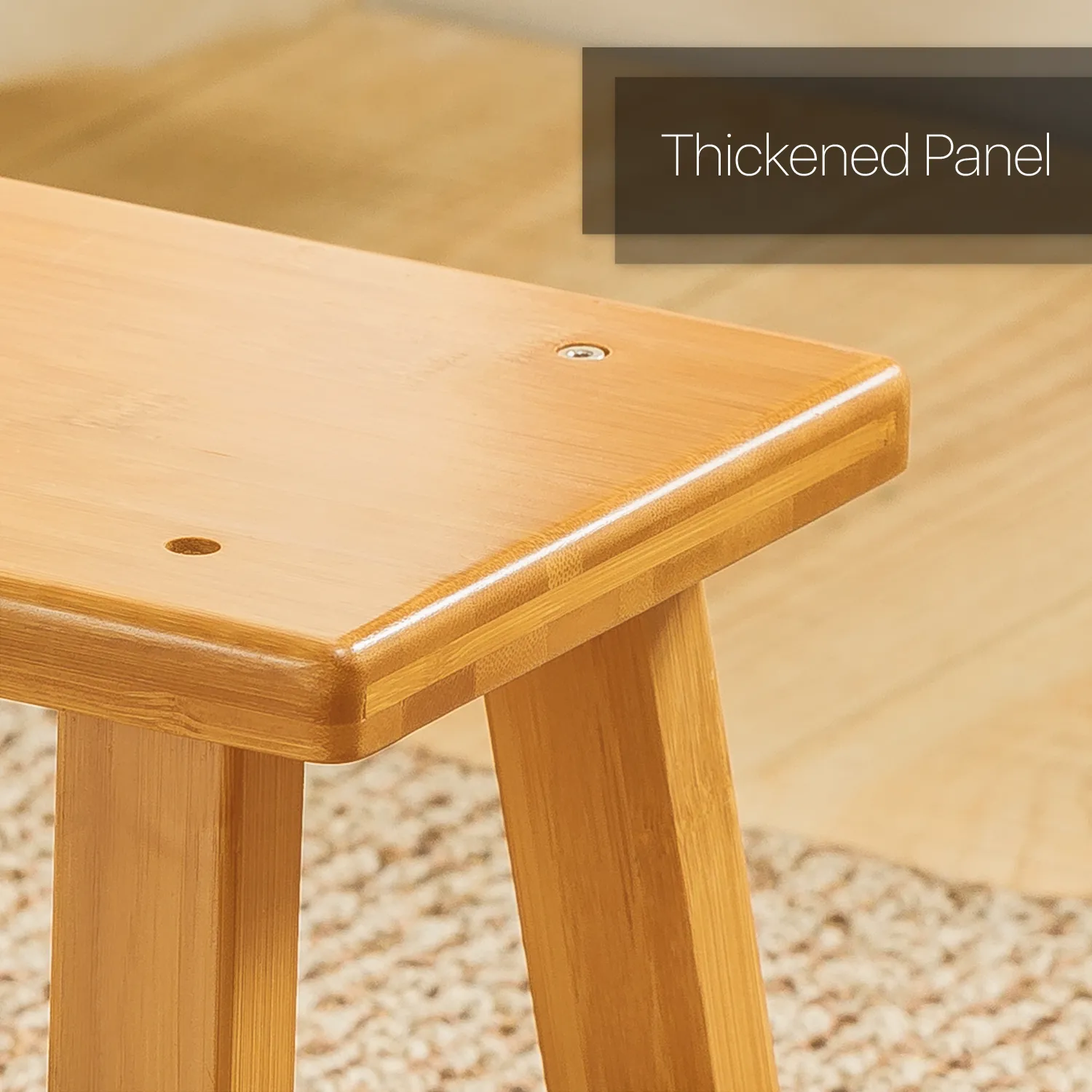 Simple Stool Foot Rest - Rectangle - Natural