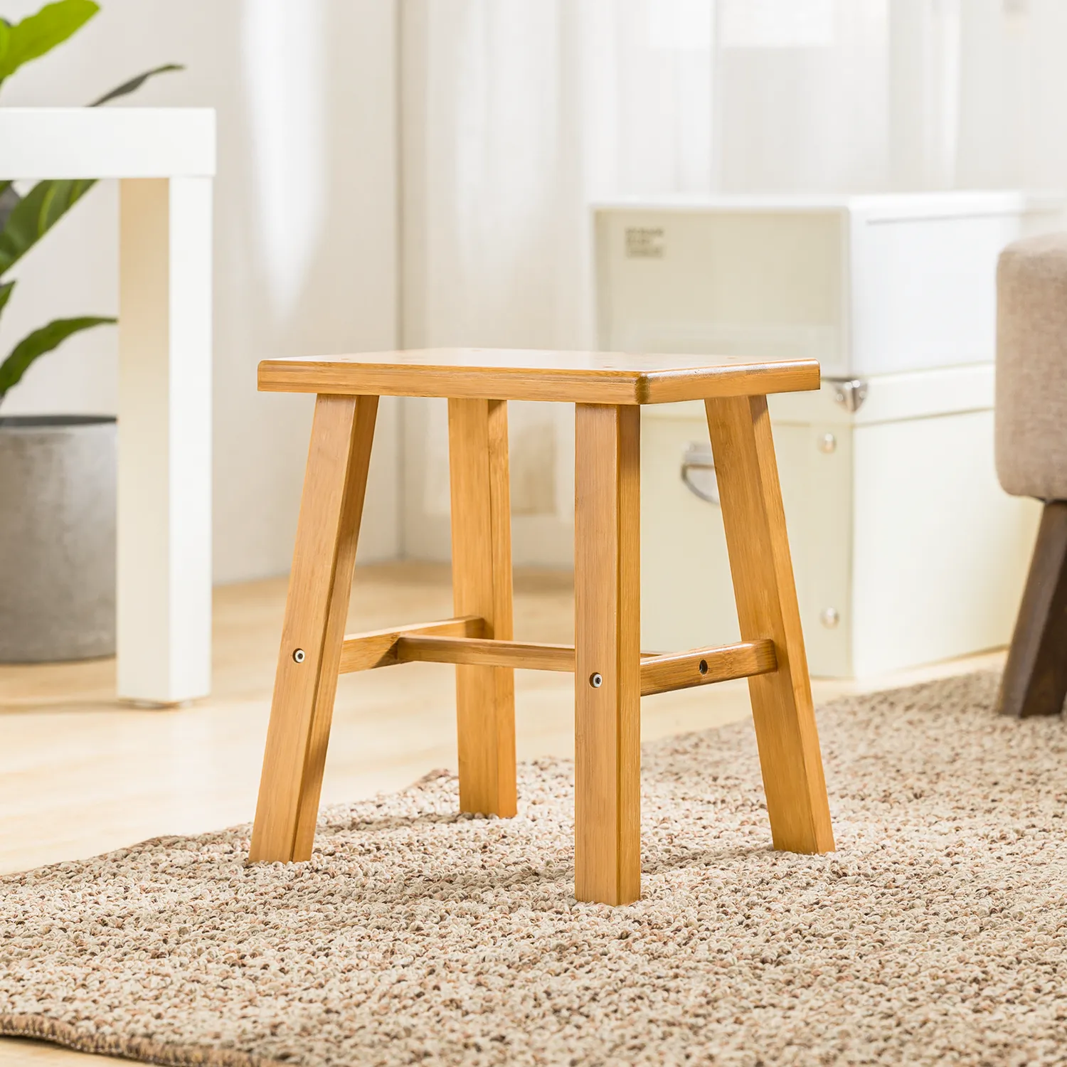 Simple Stool Foot Rest - Rectangle - Natural