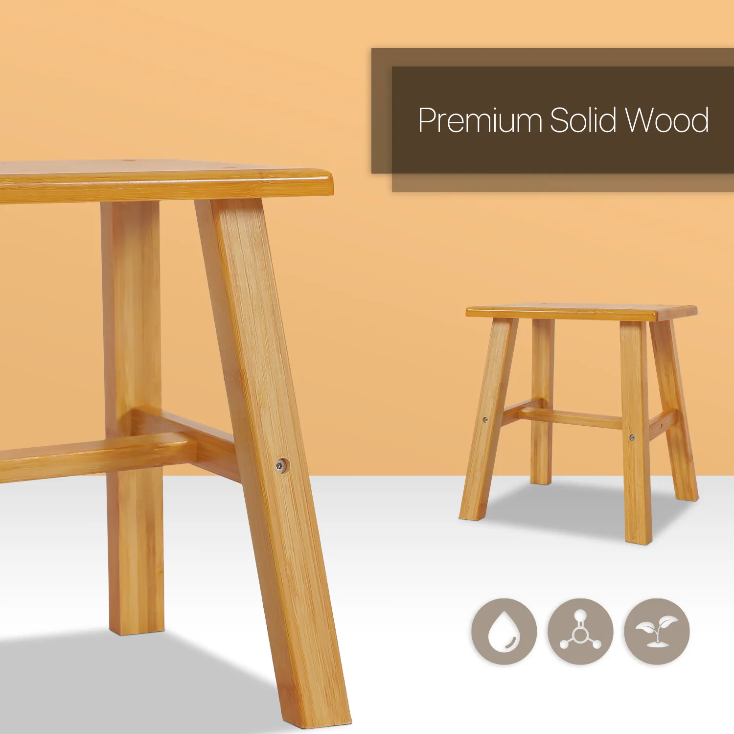 Simple Stool Foot Rest - Rectangle - Natural