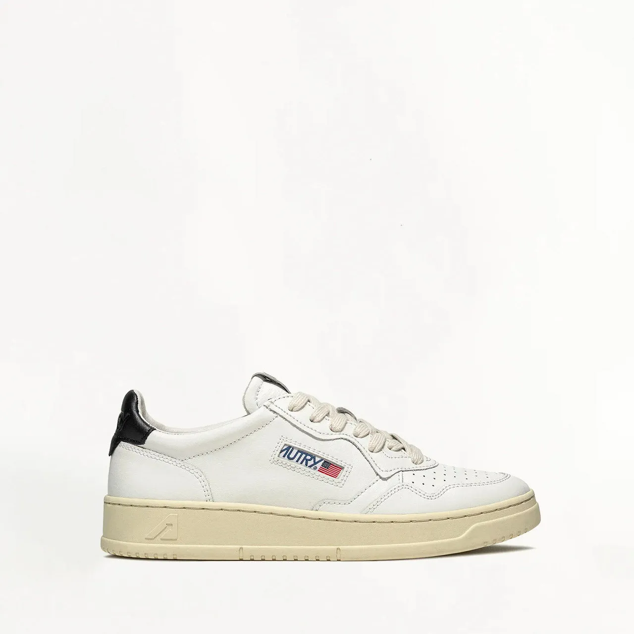 Sneakers Autry Medalist Cuir Blanc et Noir LL22