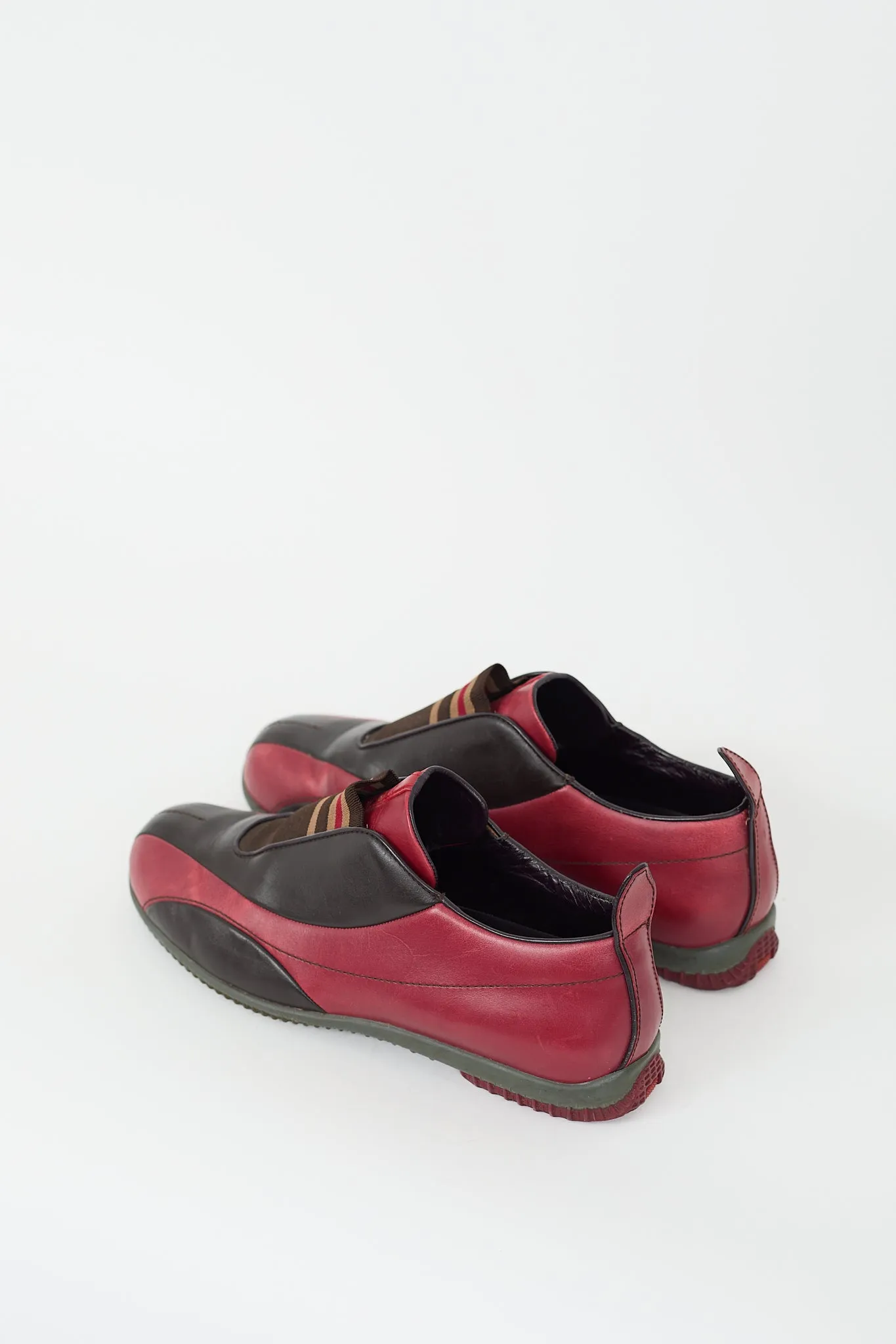 Sport Vintage Red & Black Leather Sneaker