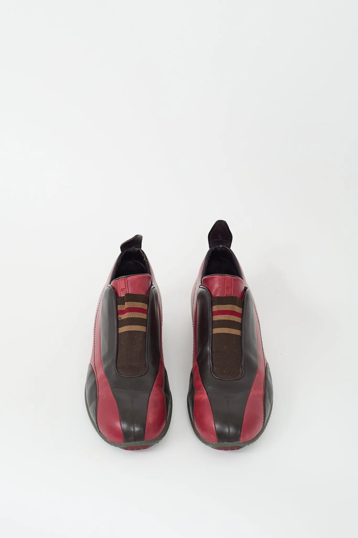 Sport Vintage Red & Black Leather Sneaker