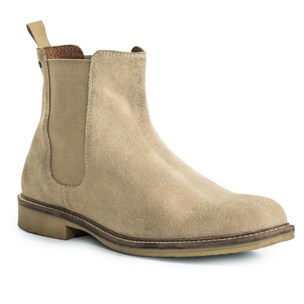 Suede Chelsea Boots - Stone