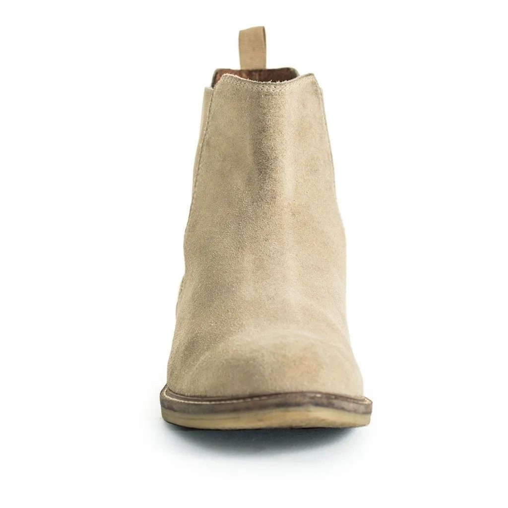 Suede Chelsea Boots - Stone