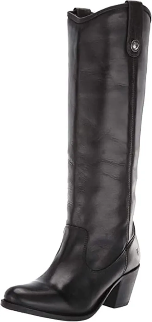 The Frye Company Womens Black Jackie Button Tall Size 6 Oiled Leather Boots