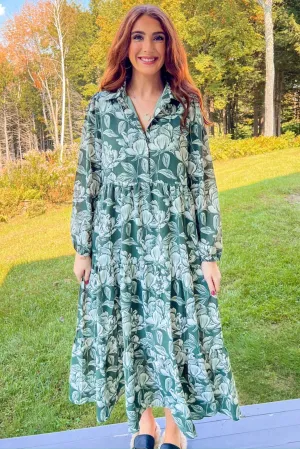 The Journey Maxi Dress - Hunter Green