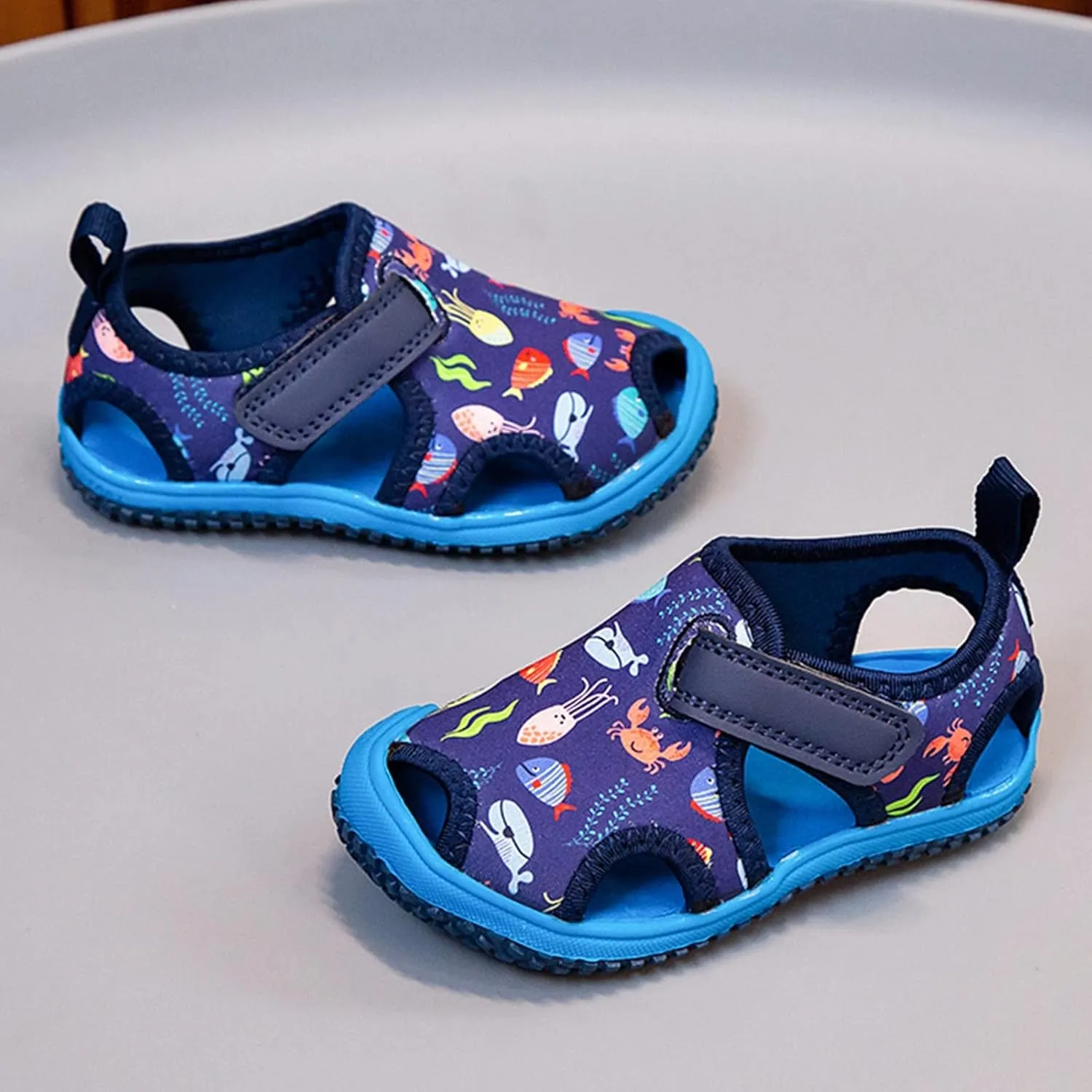 Toddler Water Shoes Quick-Dry Cute Beach Swim Pool Shoes Boys Girls Slip On Lightweight Girls Toddler Sandals