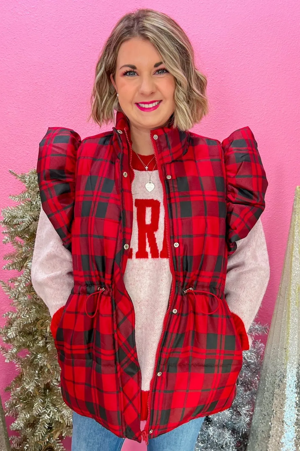 Under The Tree Vest - Red