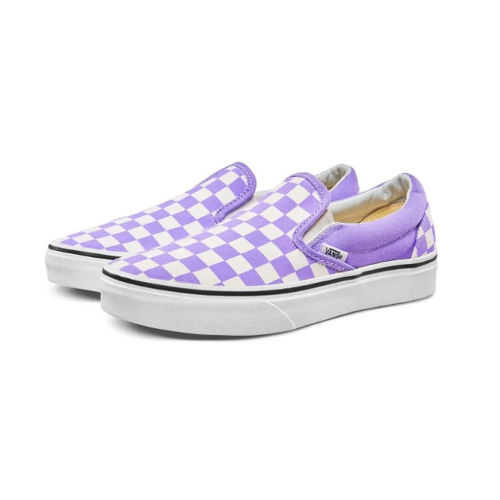 Vans Slip On - Checkerboard Violet/White