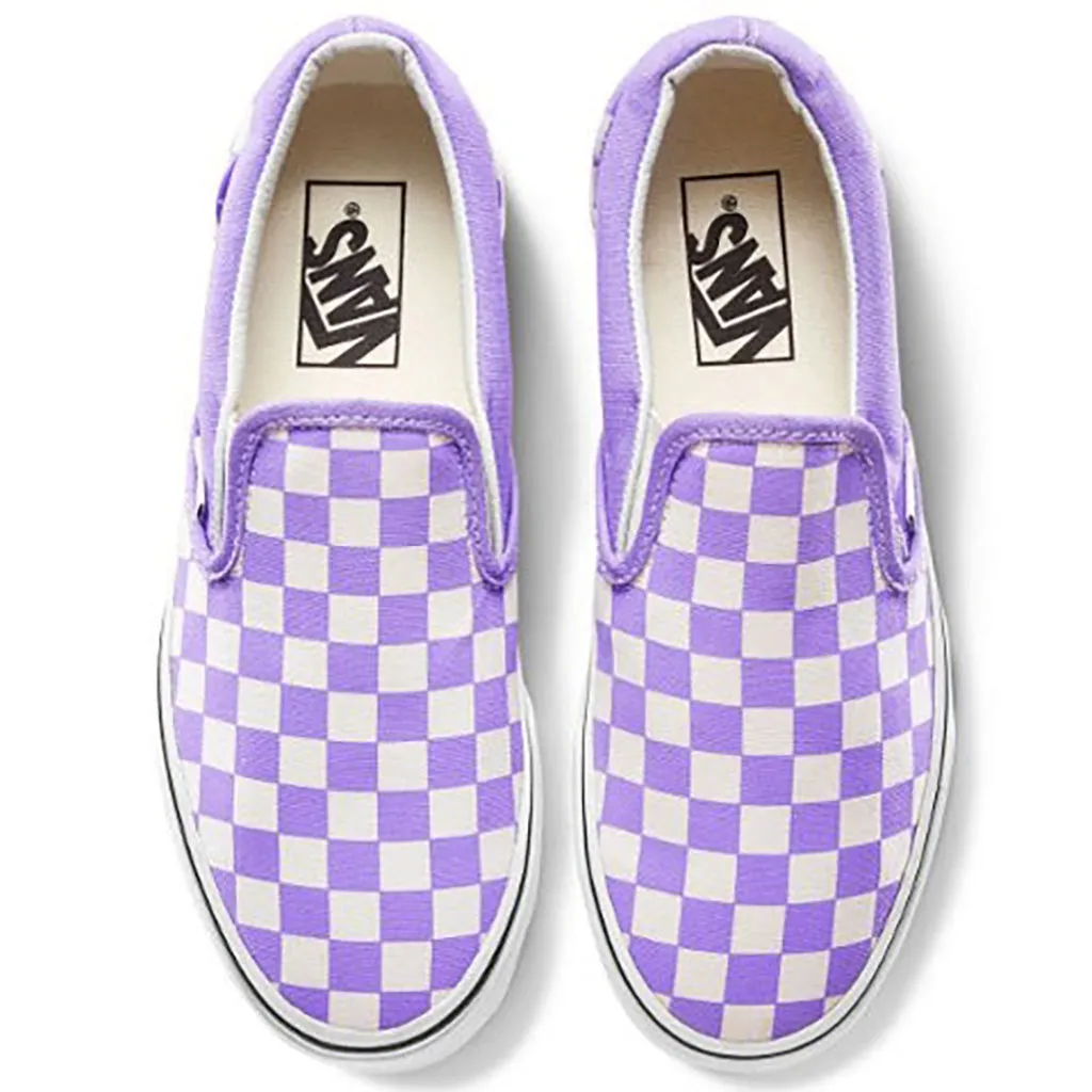 Vans Slip On - Checkerboard Violet/White