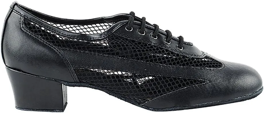 Very Fine Dance Shoes - Ladies Practice, Cuban Low Heel Ballroom Dance Shoes - 2009-1.5-inch Heel and Foldable Brush Bundle