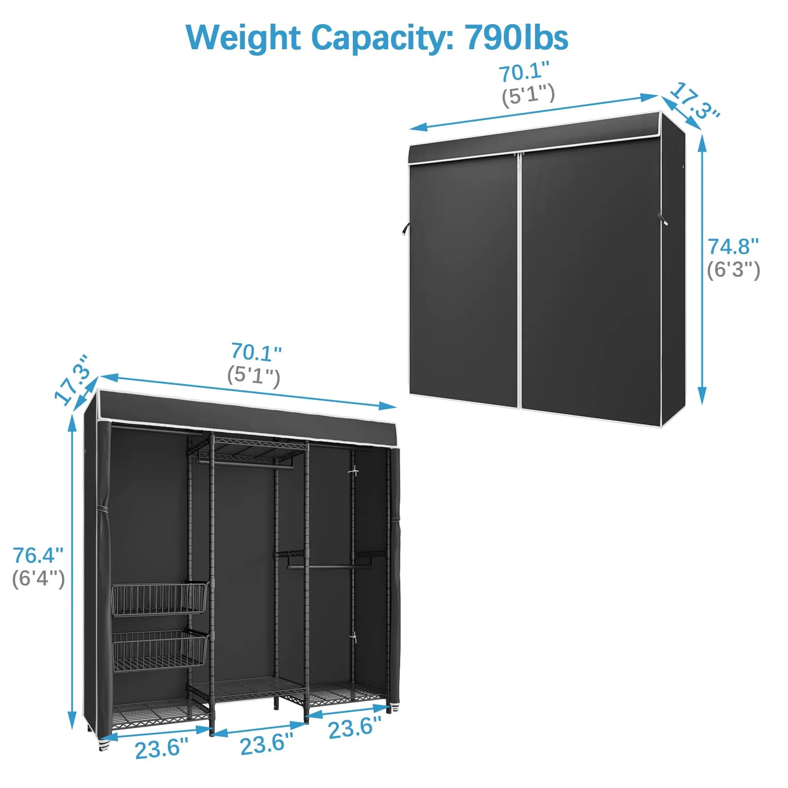 VIPEK V10C Garment Rack
