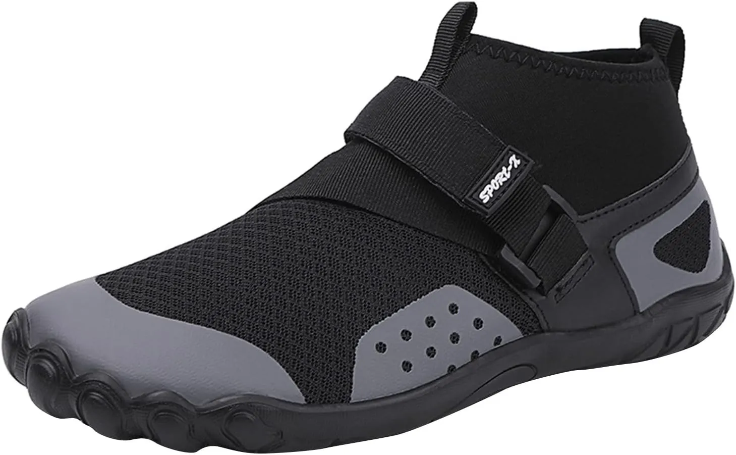Water Shoes Men Wide Toe Non Slip Casual Arch Support with Drainage for Beach Swim Surf Water Sport