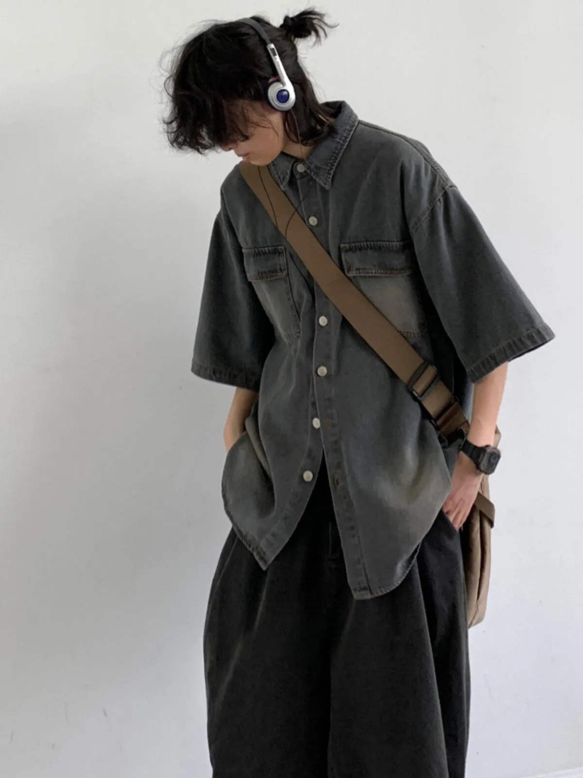 WLS Retro Washed Denim Shirt