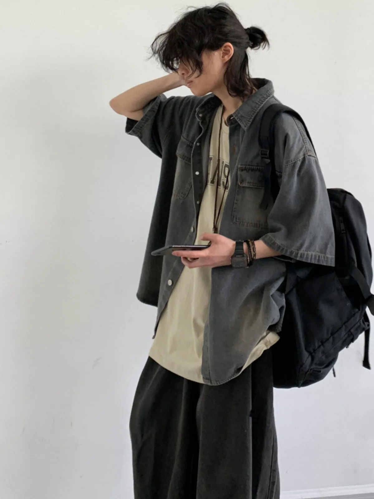 WLS Retro Washed Denim Shirt