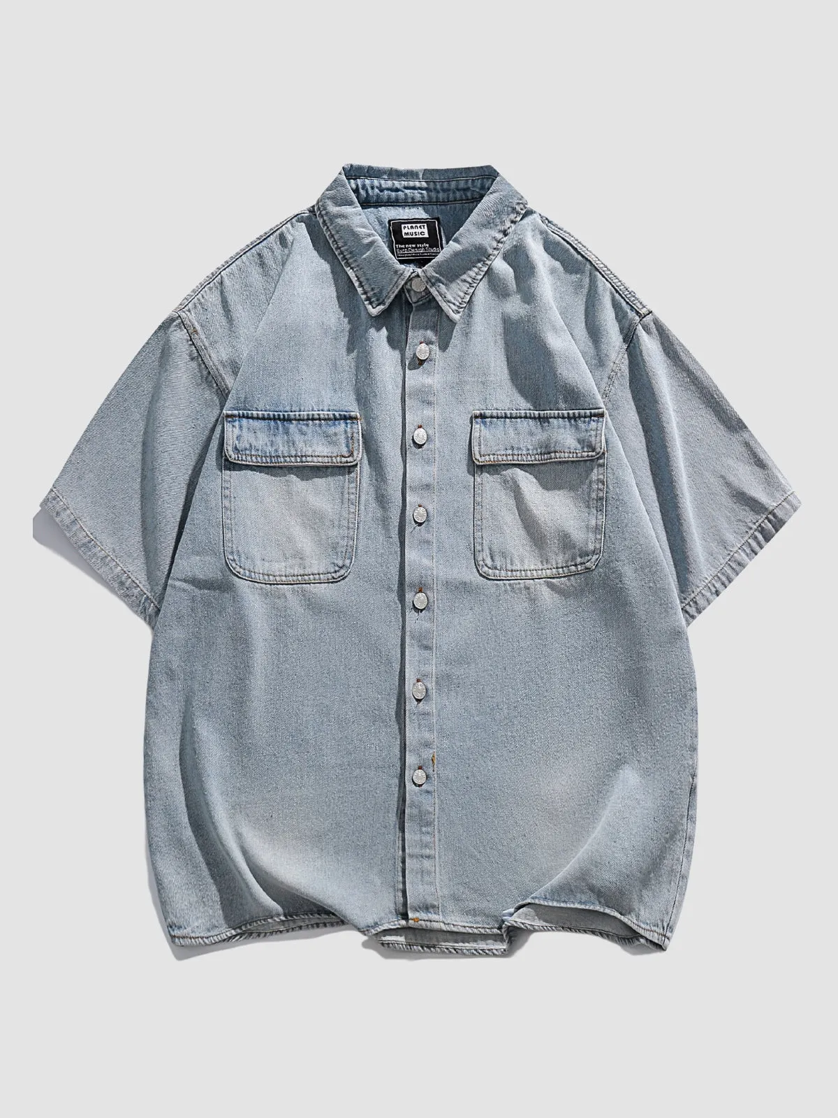 WLS Retro Washed Denim Shirt