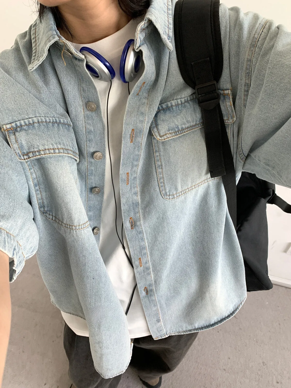 WLS Retro Washed Denim Shirt