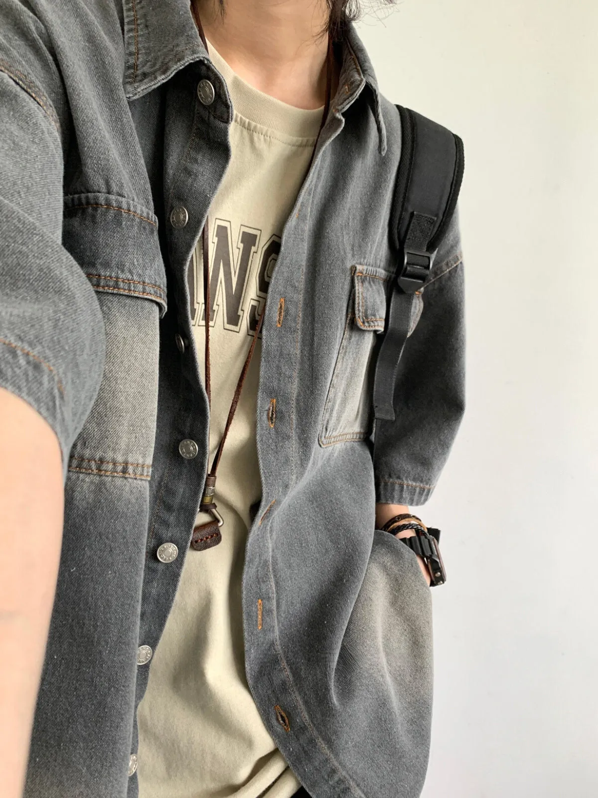 WLS Retro Washed Denim Shirt