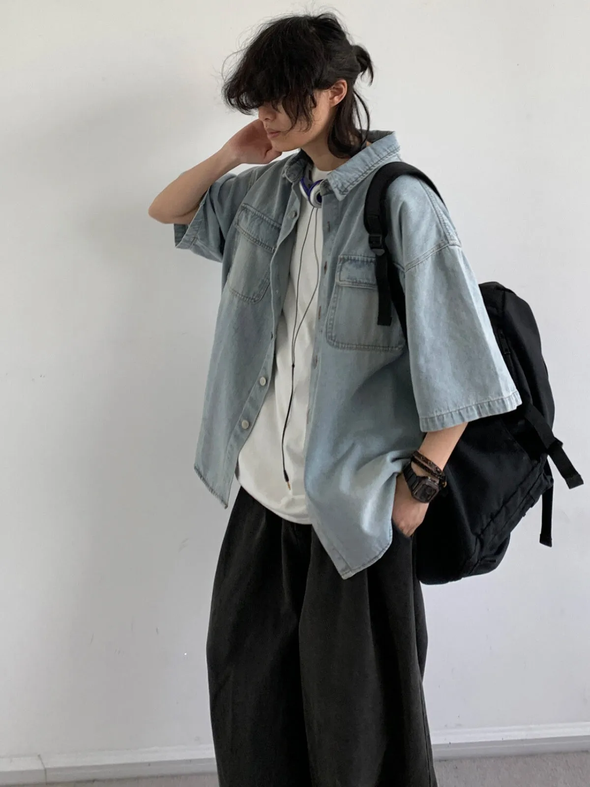 WLS Retro Washed Denim Shirt