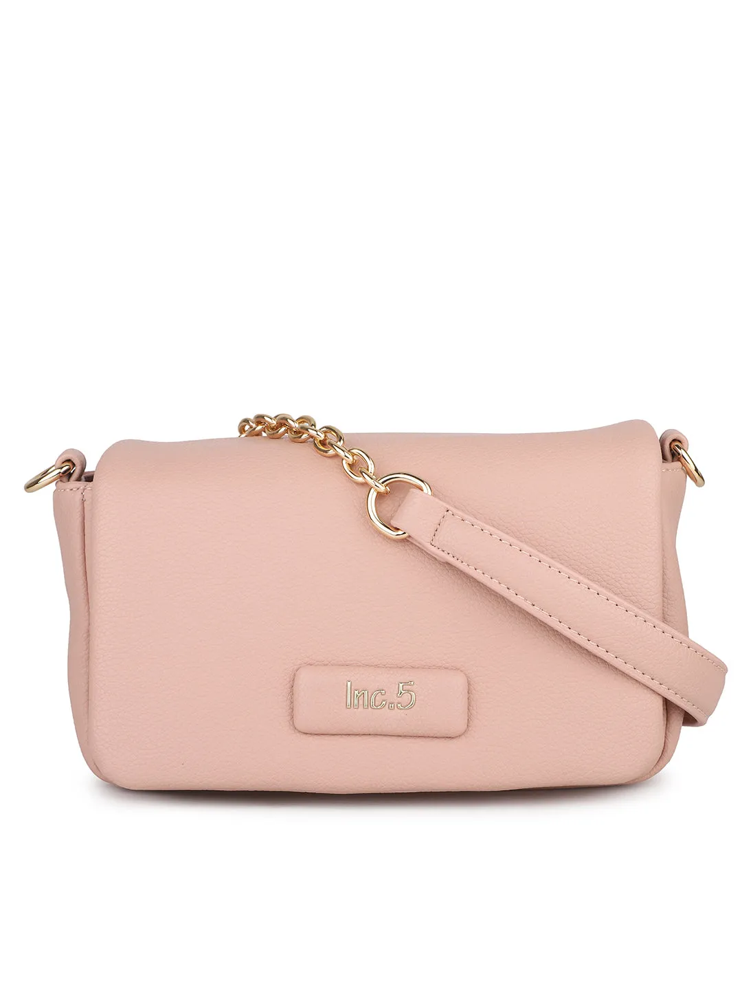 Women Pink Solid Sling Bag