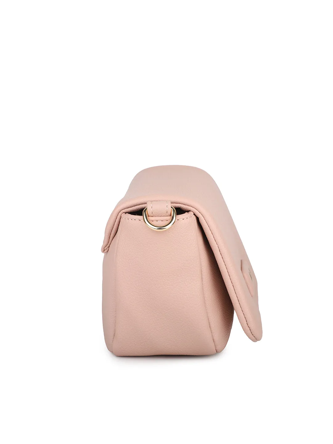 Women Pink Solid Sling Bag