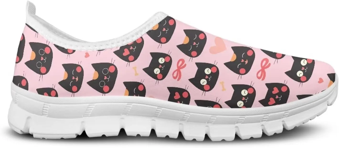 Womens Casual Sneakers Low Cut Non Slip Soft Breathable Lightweight Gym Exercise Walking Shoes