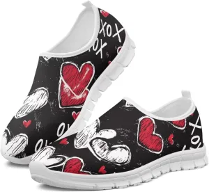 Womens Casual Sneakers Low Cut Non Slip Soft Breathable Lightweight Gym Exercise Walking Shoes