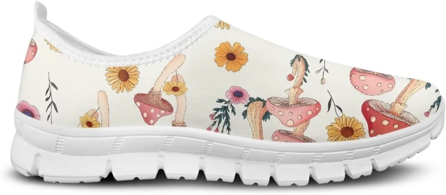 Womens Casual Sneakers Low Cut Non Slip Soft Breathable Lightweight Gym Exercise Walking Shoes