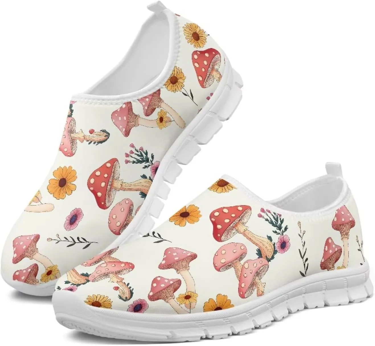 Womens Casual Sneakers Low Cut Non Slip Soft Breathable Lightweight Gym Exercise Walking Shoes