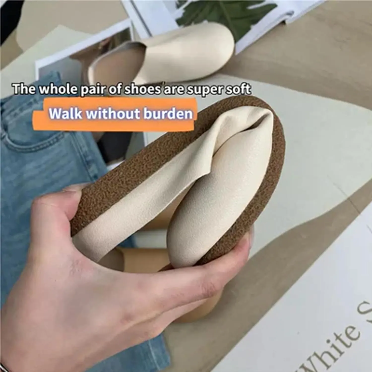 Women's Italian Leather Slippers Orthopedic Shoes,Slip on Closed Toe Orthopedic Mules with Arch Support