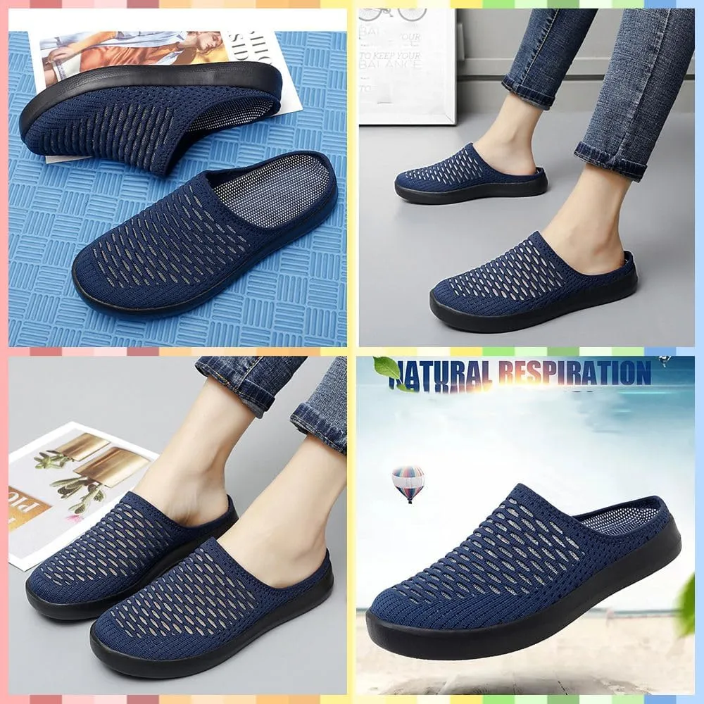 Women's Orthopedic Mesh Mules  Lightweight Slip-On Clogs with Arch Support, Breathable Backless Walking Shoes for Work, Travel & Everyday Comfort