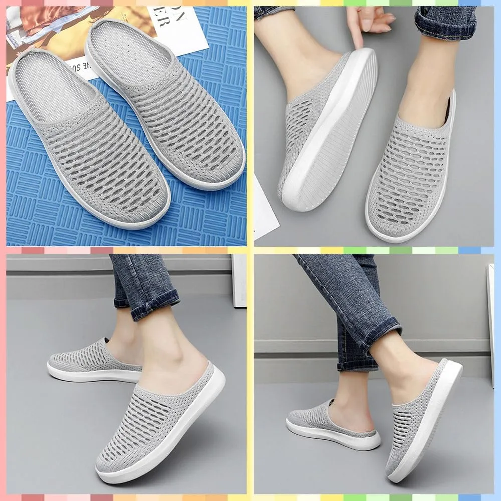 Women's Orthopedic Mesh Mules  Lightweight Slip-On Clogs with Arch Support, Breathable Backless Walking Shoes for Work, Travel & Everyday Comfort