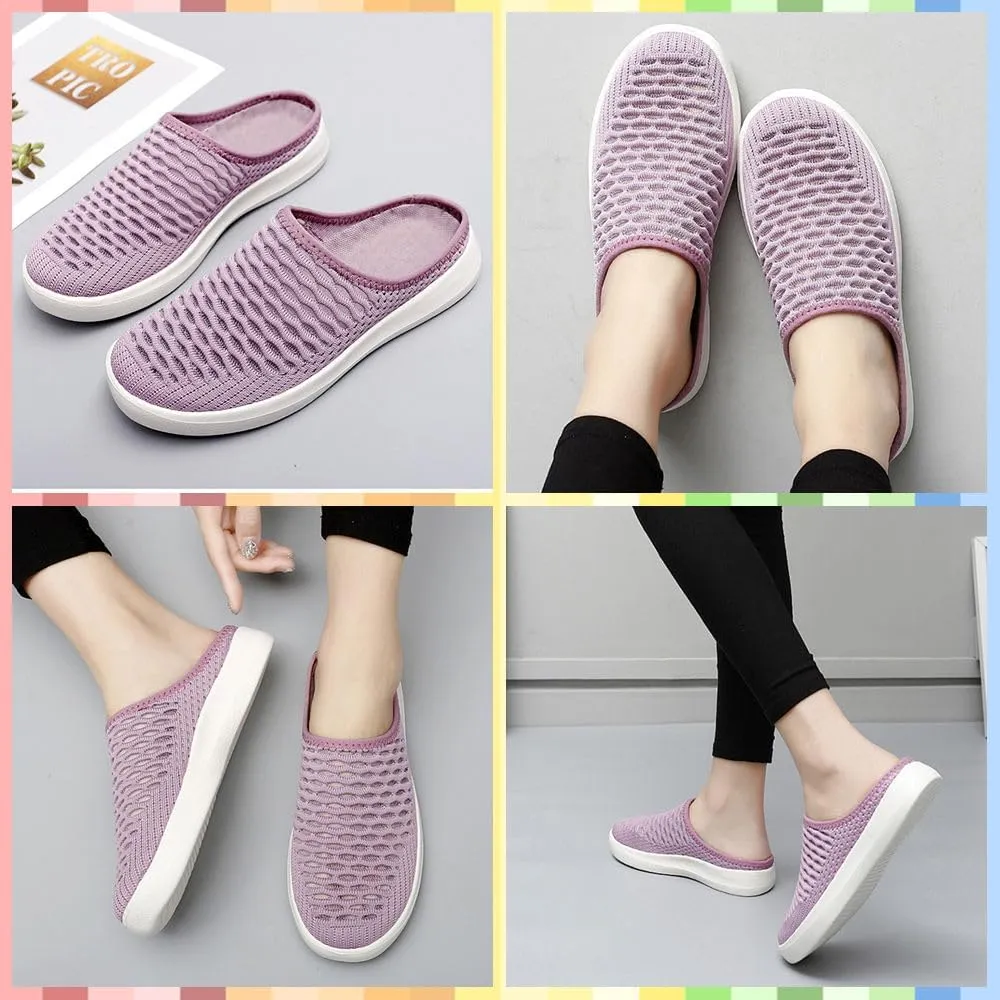 Women's Orthopedic Mesh Mules  Lightweight Slip-On Clogs with Arch Support, Breathable Backless Walking Shoes for Work, Travel & Everyday Comfort